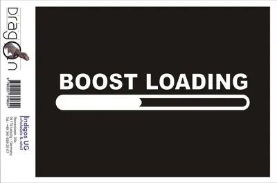 Produktbild von Aufkleber / Autoaufkleber - JDM / Die cut / Auto / OEM - boost loading - 210x40 mm rot - Heckscheibe / Heckscheibenaufkleber