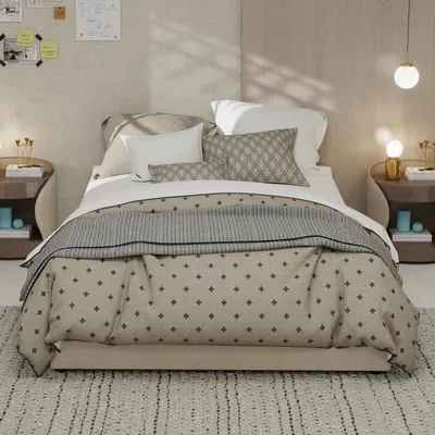 Produktbild von okwish Bodenbett 140x200 Jugendbett mit pneumatischen Stangen,Bettgestell Doppelbett mit Rippenbettgestell,Stauraumbett mit Bettkasten,Beige(ohne Matratze)