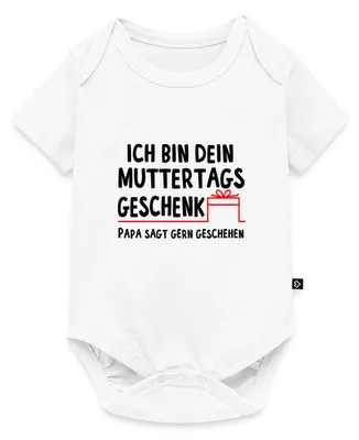 Produktbild von Spreadshirt Muttertag | Ich bin dein Muttertagsgeschenk Kurzarm Tages Baby Body, 68 (3-6 M.), Weiß