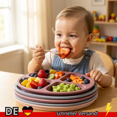 Produktbild von Baby Teller Silikon Saugnapf BPA-Frei