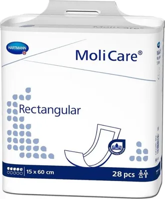 Image de Hartmann Molicare Rectangular - Traversable - 15 x 60 cm - 8 paquets de 28 protections