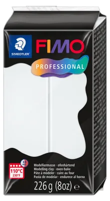 Immagine prodotto di FIMO 8042-0 Argilla da modellare FIMO PROFESSIONAL, indurente al forno, 226 g, bianca