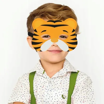 Produktbild von PartyPal Filzmaske Tiger Kinder Karneval Kostüm