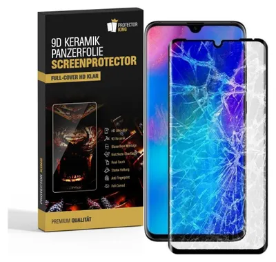 Produktbild von 1x 9D Keramik für Huawei P30 Lite FULL-COVER Panzerfolie Displayschutz Panzerschutz Schutzfolie Displayfolie Folie ANTI-SHOK ANTI-BRUCH-ANTI-STOß