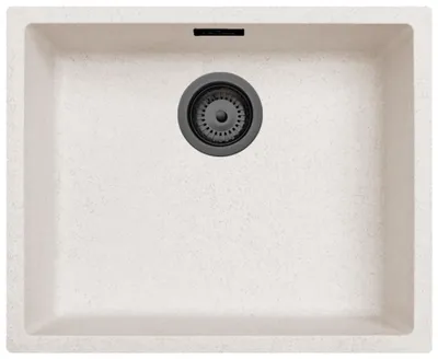 Obrázek produktu pro Dřez do kuchyně, rozměry 50x40 cm, barva: béžová, montáž pod pracovní desku, povrchová úprava: Gunmetal Pure.Sink