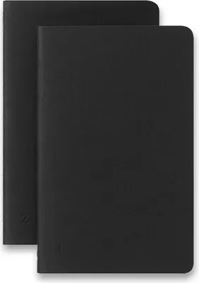 Produktbild von Moleskine Smart Cahier Notizbuch, Taschenformat, linierte Seiten, Schwarz, weiche Einbandgestaltung (8,9 x 14 cm)