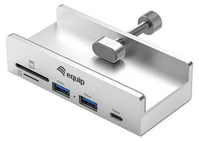 Obrázek produktu pro Equip 128968, USB 3.2 Gen 1 (3.1 Gen 1) Type-A, USB 3.2 Gen 1 (3.1 Gen 1) Type-A, USB 3.2 Gen 1 (3.1 Gen 1) Type-C, MicroSD (TransFlash), SD, 5000 Mbit/s, Hliník, Hliník