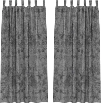 Produktbild von vidaXL Samtvorhänge mit Vorhängen 2 pcs Grau 245 x 140 cm Samt