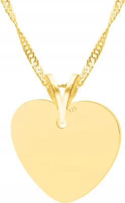 Image de Collier en or avec pendentif coeur, amour du coeur, argent 925