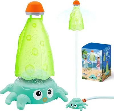 Produktbild von Babyhelen Wasserrakete in Form eines Oktopus Grün 27 x 16 cm