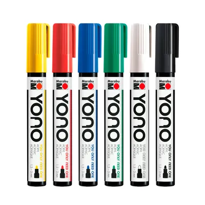 Productafbeelding van Marabu 1240000004002 Marabu Acrylmarker "YONO", 1,5 - 3,0 mm, set van 6