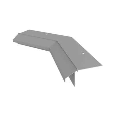 Productafbeelding van Aluminium dakrandprofiel Renoplast K10R, kunststof boden, binnenhoek 135°, grijs