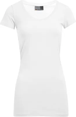 Obrázek produktu pro Promodoro Dámské tričko Slim Fit s výstřihem do V a dlouhým rukávem