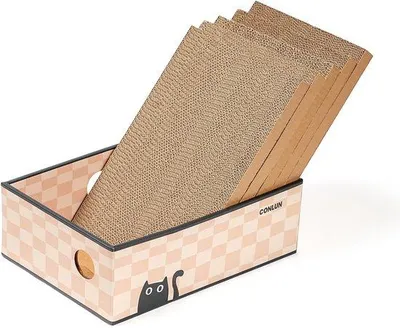 Produktbild von Krabplank für Katzen, doppelseitig, interaktiv, mittel, schachbrett, stabil
