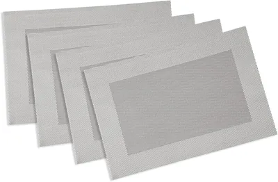 Produktbild von Kesper 77673 - 4er Set Platzset silberfarben mit Rand 43 x 29 x 0,1 cm