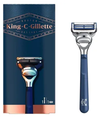 Produktbild von Gillette-Rasierer King C Blue + 1 Klinge