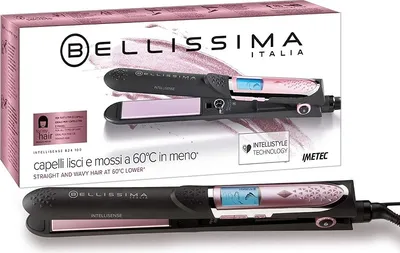 Produktbild von Bellissima Intelllisense B24 100 Glätteisen Warm Schwarz, Pink 1,8 m