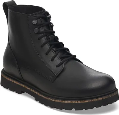 Produktbild von Birkenstock Highwood Lace Mid Leder Damen Schwarz Stiefel