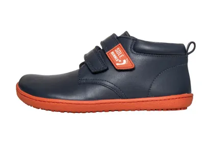 Produktbild von SOLE RUNNER® Winter Kinder Barfußschuh Eris Blue/Orange – warmer Kinder-Barfußschuh für Wintertage,Größe:32,Farbe:Blue/Orange