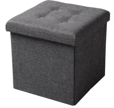 Obrázek produktu pro Happyment Zazu stolička - Tmavě šedá - S úložným prostorem - Stolička - Stolička - 50 x 35 x 45 cm