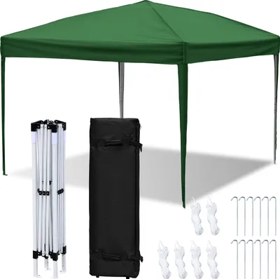 Image de Aopunly Pavillon 3x3m sans côtés, tente de jardin pliante, protection UV, pour jardin terrasse fête vert
