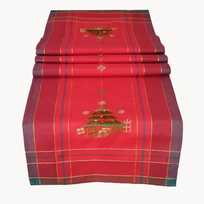 Image de Linge de table avec broderie Arbre 40 x 90 cm