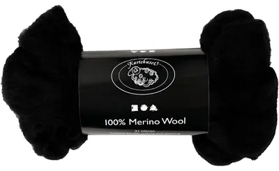 Produktbild von Wolle, Dicke 21 my, Schwarz, 100 g/ 1 Pck [HOB-46053]