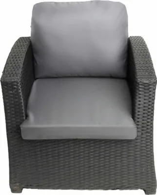 Immagine prodotto di 1 x cuscino da giardino per polirattan cuscino di seduta 56x52x7+56x50 cuscino di schienale cuscino da esterno per sedie da giardino cuscino da giardino su mobili in rattan grigio