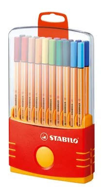 Produktbild von Fineliner - STABILO point 88 - ColorParade - 20er Pack - mit 20 verschiedenen Farben