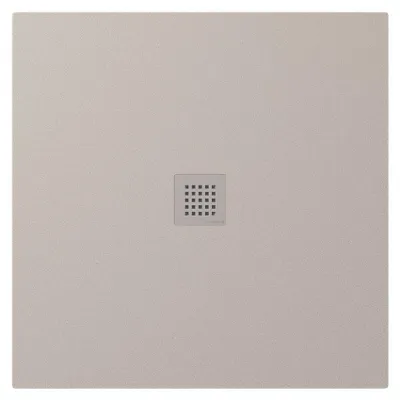 Produktbild von Polysan TRENECA Gussmarmor-Duschwanne 90x90cm, Verkürzungsmöglichkeit, beige matt