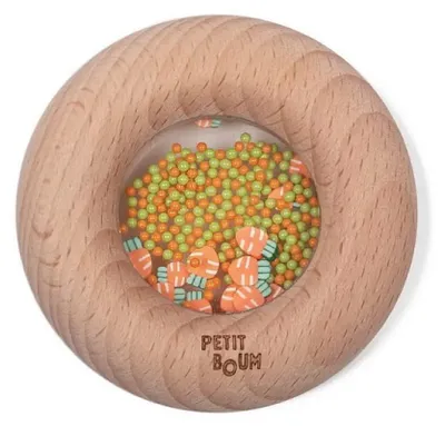Immagine prodotto di Petit Boum Ciambella sensoriale in legno Carote