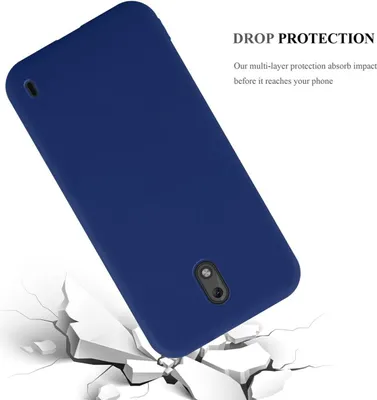 Produktbild von Cadorabo Hülle für Nokia 2 2017 Schutzhülle in Blau Handyhülle TPU Silikon Etui Case Cover