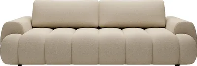 Produktbild von Sofa 4-Sitzer mit Schlaffunktion - Stoff - Beige - FRIDORA