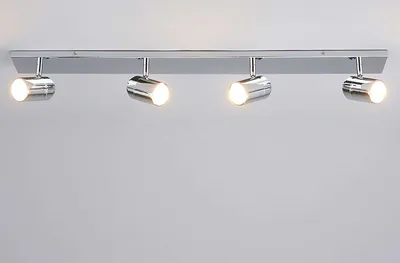 Zdjęcie produktu dla Lindby lampa łazienkowa sufitowa Dejan, 85cm, 4 światła, chrom, IP44