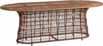 Produktbild von Couchtisch Braun Luxus Moderner Design Kaffeetisch Hochwertig Rattan Beistell