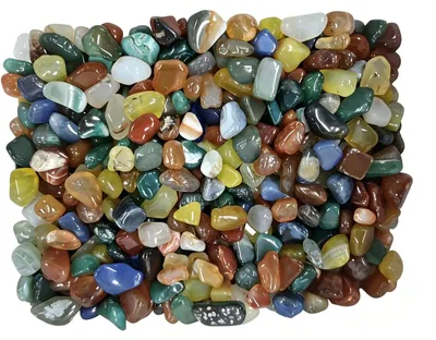 Edelstein-Mix-Set, 1000 g, 7-13 mm, bunt, poliert