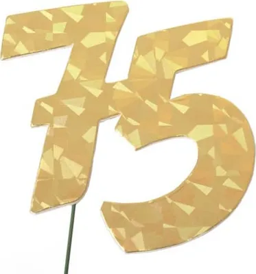 Produktbild von PaperStyle 2513975 Jubiläumszahl 75 gold