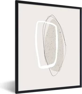 Produktbild von MuchoWow® Gerahmtes Poster Pastell - Abstrakt - Design 60x80 cm - Poster mit Schwarzem Bilderrahmen Wandposter Rahmen Foto Bilder - Premium - Wanddeko Wohnzimmer