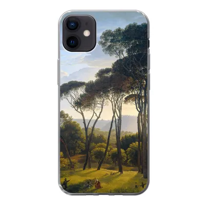 Produktbild von MuchoWow® Handyhülle Schutzhülle Hülle für iPhone 12 mini Italienische Landschaft mit Zirbelkiefer - Hendrik Voogd - Kunst Silikon Softcase Handy Hülle - Bild