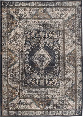 Produktbild von Teppich Wohnzimmer Schlafzimmer Kurzflor Design Klassisch Schwarz Beige 300 x 400 cm