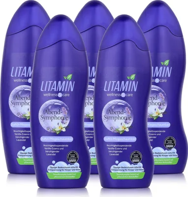 Produktbild von LITAMIN Duftöl-Pflegeschaumbad Abend-Symphonie 750ml Wellnes & Care (5er Pack)