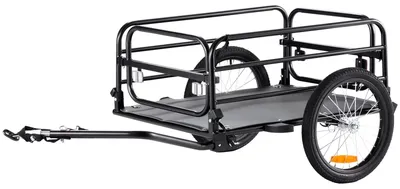 Image de Remorque pour vélo pliable - Remorque pour vélo, idéale pour le transport de bagages - Chariot de transport - Capacité de charge de 160 lbs