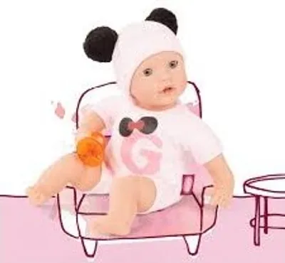 Produktbild von Götz 2020142 Muffin to Dress Puppe Signature Edition - 33 cm große Babypuppe mit blauen Schlafaugen, ohne Haare mit Mütze und Schnuller - Weichkörper-Puppe ab 18 Monaten