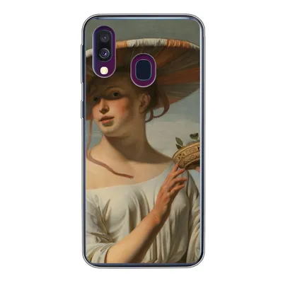 Produktbild von MuchoWow® Handyhülle Schutzhülle Hülle für Samsung Galaxy A40 Mädchen mit breitem Hut - Gemälde von Cäsar Boëtius van Everdingen Silikon Softcase Handy Hülle - Handy-Tasche