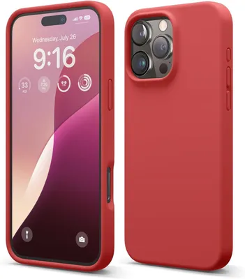Obrázok produktu pre Elago Prémiové silikónové puzdro pre iPhone 16 Pro Max Red