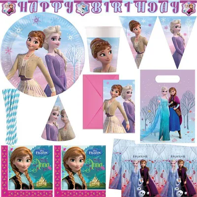 Produktbild von Die Eiskönigin 2 Nordlichter Partyset Kindergeburtstag Disney XXL Party Deko Set