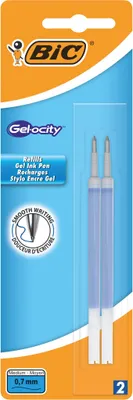 Produktbild von BIC Reaction Gel, x2, Blau, Medium, Schwarz, Kunststoff, Edelstahl, Kugelschreiber