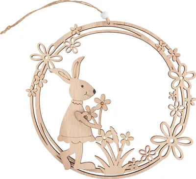 Produktbild von VBS Holzkranz "Frühjahr -Ostern", 4-tlg, Sperrholz