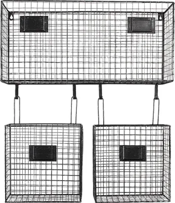 Immagine prodotto di Clayre & Eef Mensola a muro 56x12x65 cm in metallo nero
