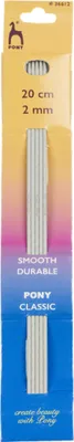 Immagine prodotto di Aghi per calze - 5 pezzi/set - 2 mm / 20 cm di lunghezza - Argento